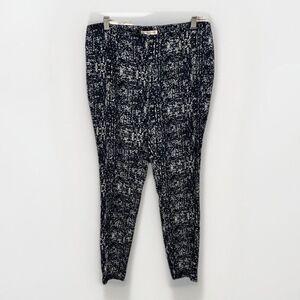 Kenar Women's Blue Geometric Print‎ Patterned Trouser Pants Size 6